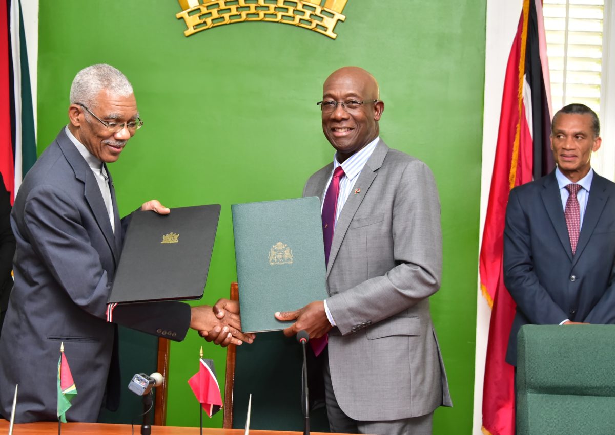 Prime Minister Rowley And President Granger Sign Energy MOU - Energy ...