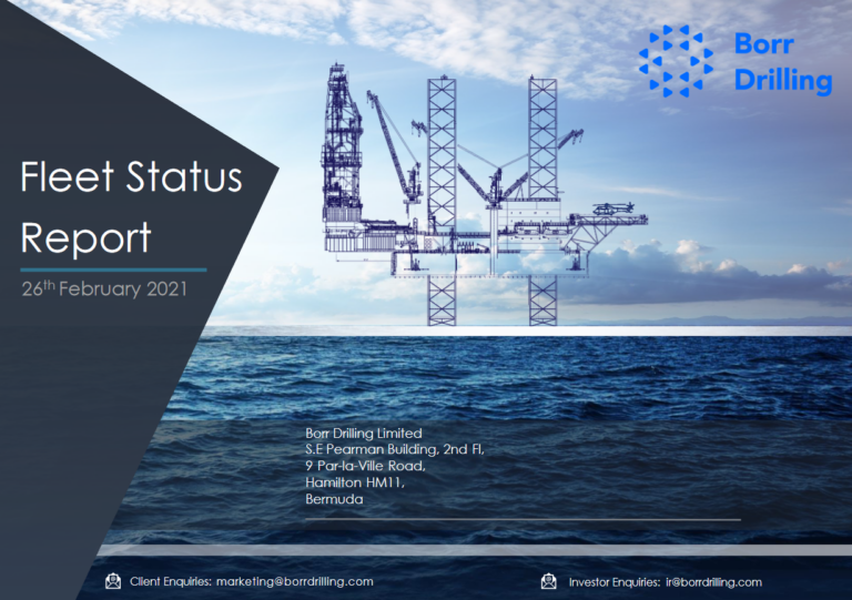 Borr Drilling’s Fleet Status Report [PDF Download]
