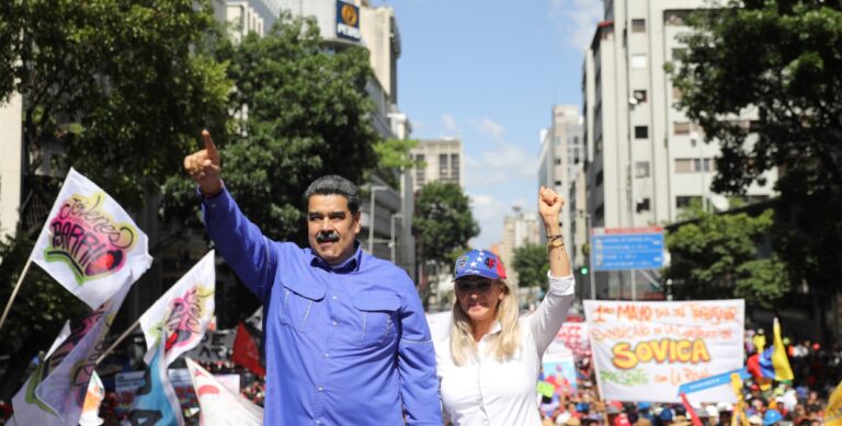 Venezuelan Workers Celebrate May Day with President Maduro