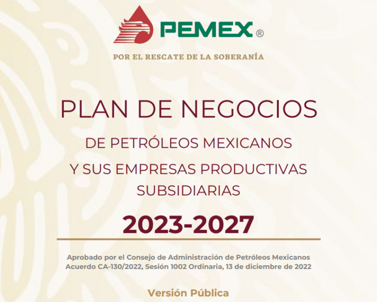 Pemex Lays Out Strategic Plan 2023-27 [PDF Download]