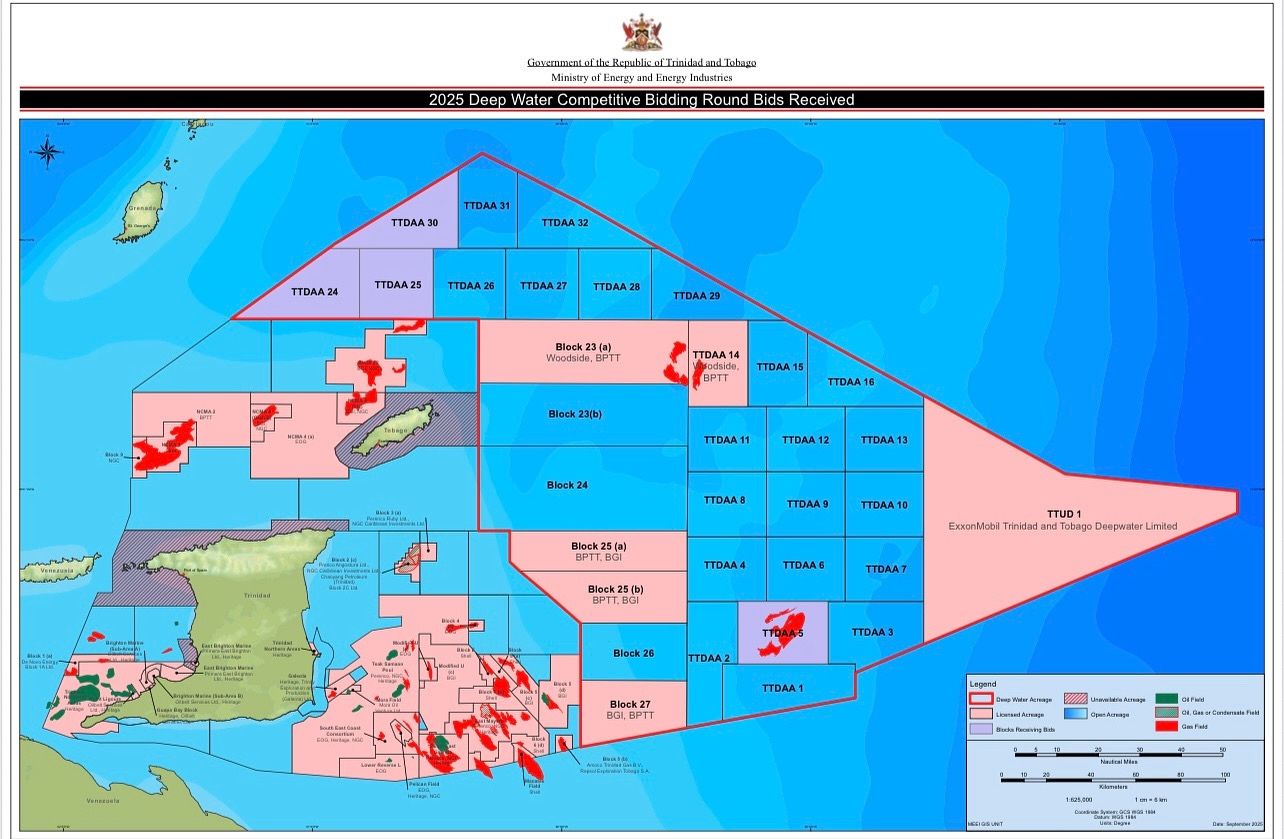 Trinidad officially closes 2025 Deep Water Competitive Bidding Round