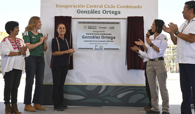 Sheinbaum inaugurates González Ortega plant in Mexicali, Baja California